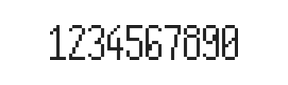 5×11数字点阵字体 ddN511AB1202