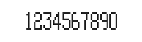 5×11数字点阵字体 ddN511AB1204