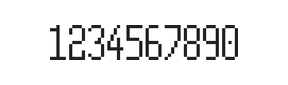 5×11数字点阵字体 ddN511AB1214