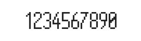 5×11数字点阵字体 ddN511AB1215