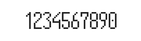 5×11数字点阵字体 ddN511AB1218