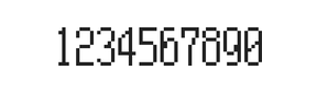 5×11数字点阵字体 ddN511AB1220