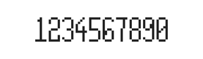 5×11数字点阵字体 ddN511AB1224