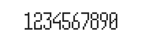 5×11数字点阵字体 ddN511AB1226