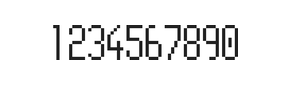 5×11数字点阵字体 ddN511AB1233