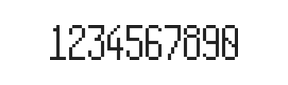5×11数字点阵字体 ddN511AB1238