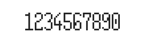 5×11数字点阵字体 ddN511AB1239