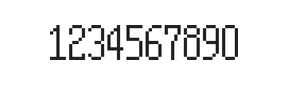 5×11数字点阵字体 ddN511AB1240