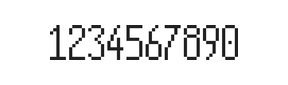 5×11数字点阵字体 ddN511AB1241