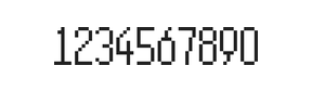 5×11数字点阵字体 ddN511AB1244