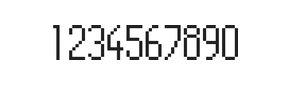 5×11数字点阵字体 ddN511AB1245