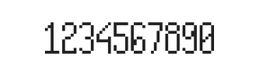 5×11数字点阵字体 ddN511AB1251