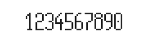 5×11数字点阵字体 ddN511AB1252