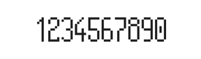 5×11数字点阵字体 ddN511AB1264