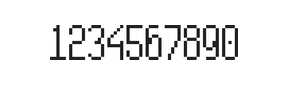 5×11数字点阵字体 ddN511AB1265