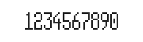 5×11数字点阵字体 ddN511AB1273