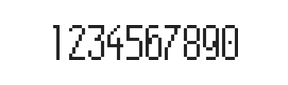 5×11数字点阵字体 ddN511AB1275