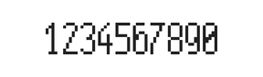 5×11数字点阵字体 ddN511AB1278