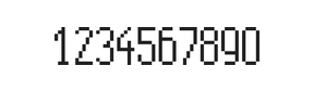 5×11数字点阵字体 ddN511AB1279