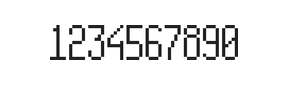 5×11数字点阵字体 ddN511AB1284
