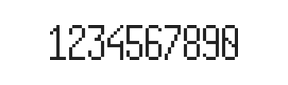 5×11数字点阵字体 ddN511AB1285