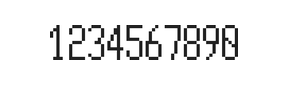 5×11数字点阵字体 ddN511AB1294