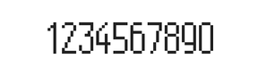 5×11数字点阵字体 ddN511AB1298