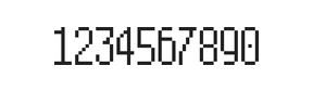 5×11数字点阵字体 ddN511AB1302