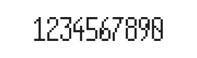 5×11数字点阵字体 ddN511AB1307