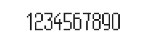 5×11数字点阵字体 ddN511AB1308