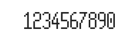 5×11数字点阵字体 ddN511AB1309