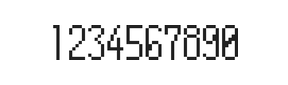 5×11数字点阵字体 ddN511AB1321