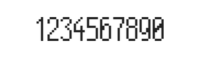 5×11数字点阵字体 ddN511AB1323