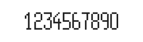 5×11数字点阵字体 ddN511AB1327