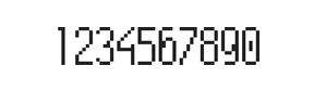 5×11数字点阵字体 ddN511AB1335
