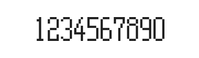 5×11数字点阵字体 ddN511AB1346
