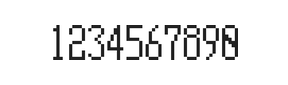 5×11数字点阵字体 ddN511AB1347