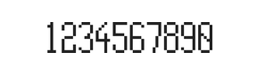 5×11数字点阵字体 ddN511AB1349