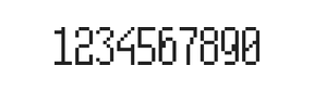 5×11数字点阵字体 ddN511AB1350