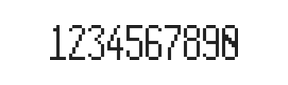 5×11数字点阵字体 ddN511AB1352