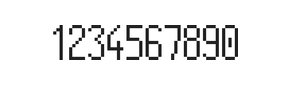 5×11数字点阵字体 ddN511AB1354