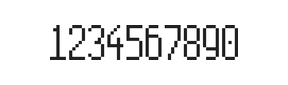 5×11数字点阵字体 ddN511AB1358