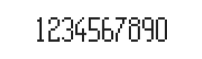 5×11数字点阵字体 ddN511AB1359