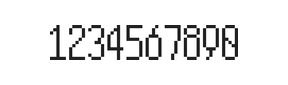 5×11数字点阵字体 ddN511AB1361