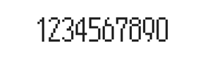 5×11数字点阵字体 ddN511AB1362