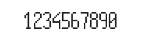 5×11数字点阵字体 ddN511AB1364