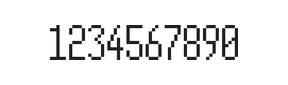 5×11数字点阵字体 ddN511AB1367