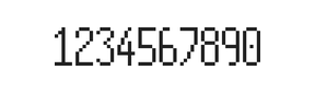 5×11数字点阵字体 ddN511AB1368