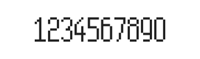 5×11数字点阵字体 ddN511AB1369