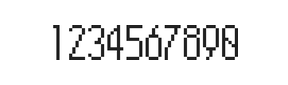 5×11数字点阵字体 ddN511AB1370